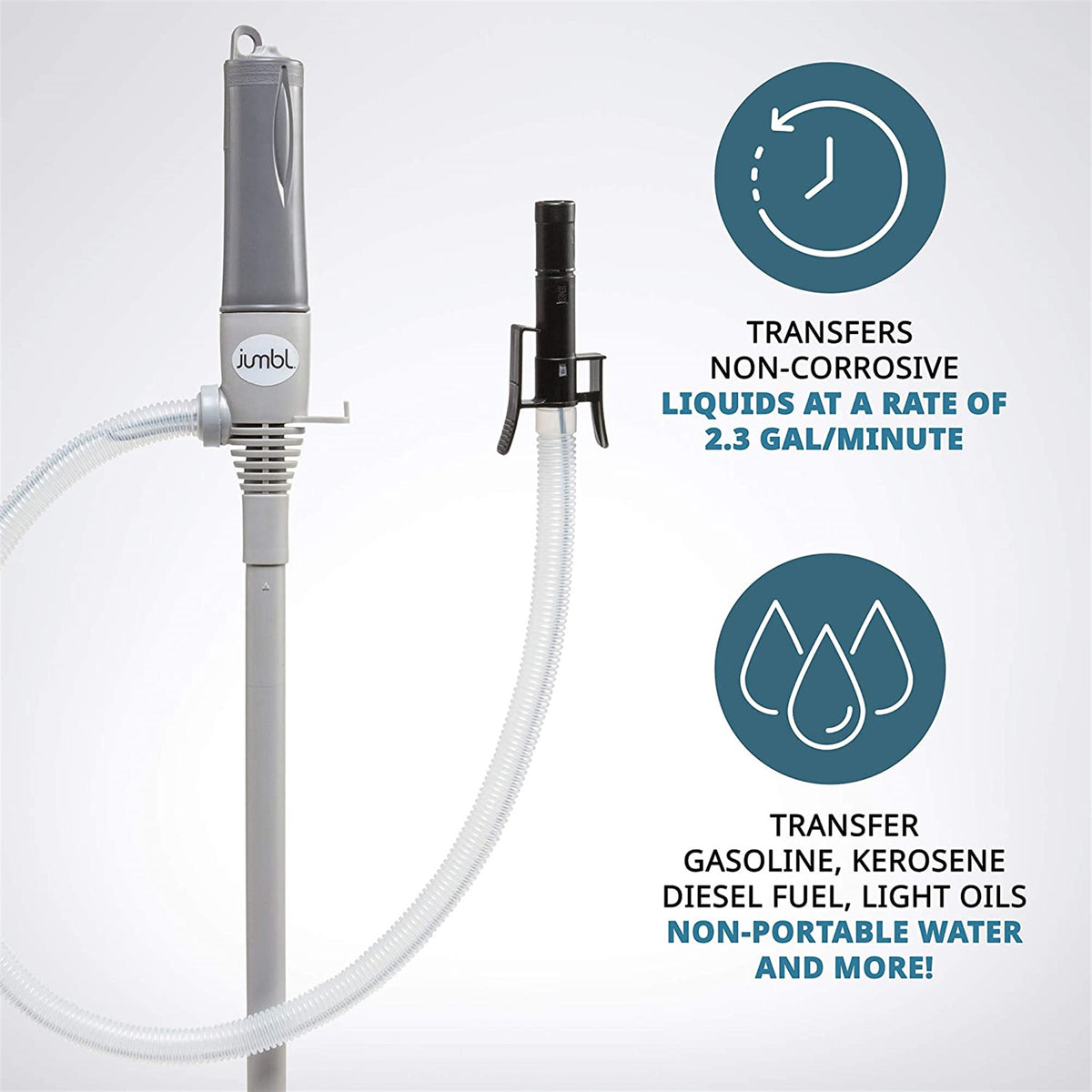 Deway Stick Pump w/ Auto-Stop & Beep - 2.4 GPM, D Battery