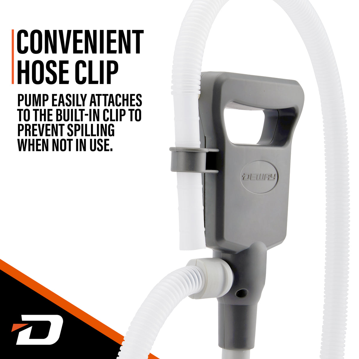 Deway Automatic Fuel Transfer Pump, Powerful AA Battery Powered with USB-C Power Option, 51" Extra Long Hose Fits All Size Cans, Portable Liquid Pump Transfers at 3.8 Gal/Minute