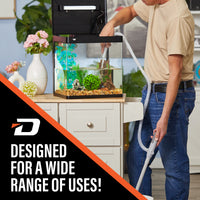 Deway Automatic Fuel Transfer Pump - AA Battery Powered, Extra Long Hose Fits All Size Cans, Portable Liquid Pump Transfers Gasoline, Water & More at 2.6 Gal/Minute