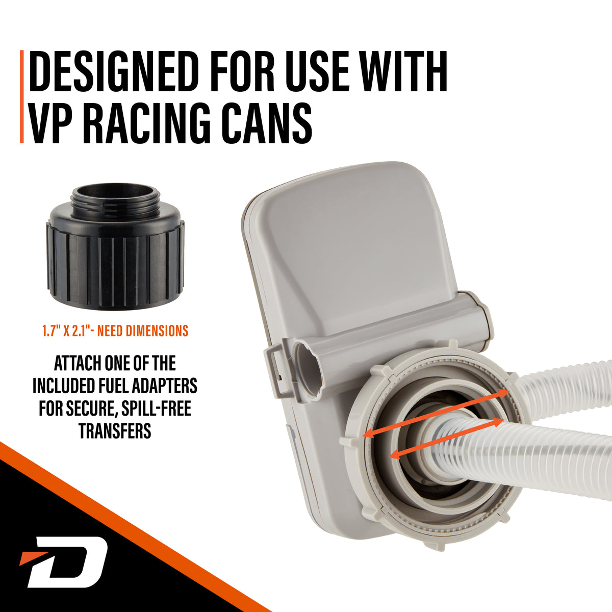 Deway Automatic Fuel Transfer Pump with Auto-Stop, AA Battery Powered, Advanced Adapters For All Size Gas & VP Racing Cans, Extra Long 51" Hose, Portable Liquid Pump for Gasoline, Diesel Fuel