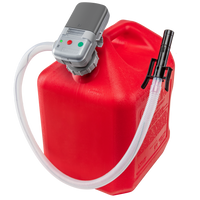 DeWay Fuel Transfer Pump for Gas Can with Precision Auto-Shutoff Nozzle | Fast 2.4GPM Flow Rate, Long 51” Hose, 4 AA Battery Power & 3 Fuel Adapters for Gasoline, Kerosene, Diesel & Non-Potable Water