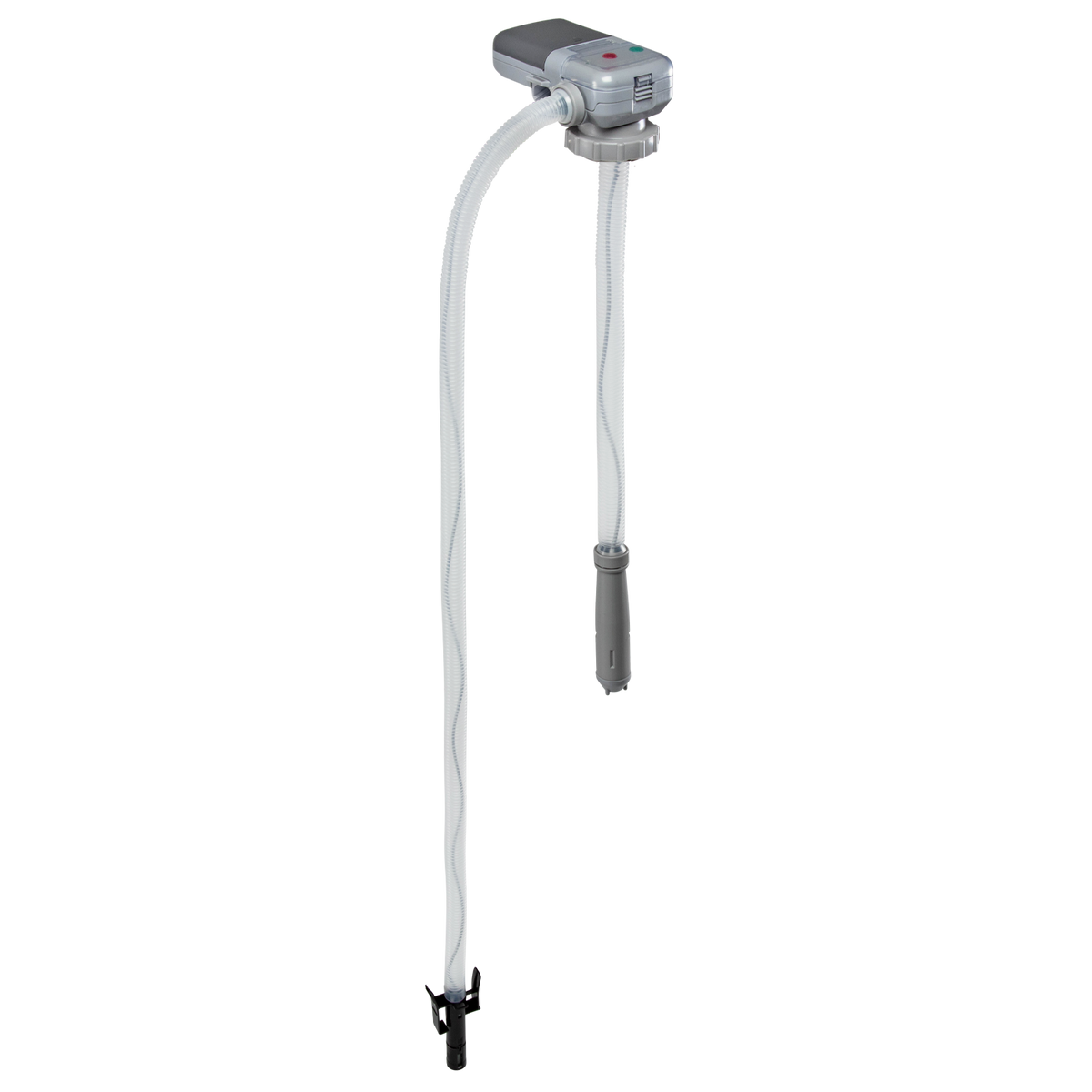 DeWay Fuel Transfer Pump for Gas Can with Precision Auto-Shutoff Nozzle | Fast 2.4GPM Flow Rate, Long 51” Hose, 4 AA Battery Power & 3 Fuel Adapters for Gasoline, Kerosene, Diesel & Non-Potable Water