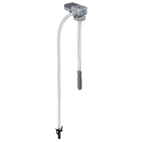 DeWay Fuel Transfer Pump for Gas Can with Precision Auto-Shutoff Nozzle | Fast 2.4GPM Flow Rate, Long 51” Hose, 4 AA Battery Power & 3 Fuel Adapters for Gasoline, Kerosene, Diesel & Non-Potable Water