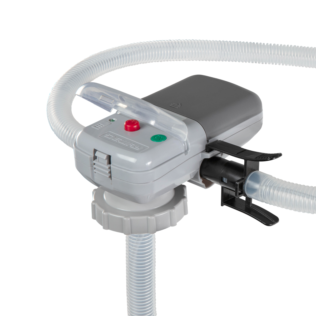 DeWay Fuel Transfer Pump for Gas Can with Precision Auto-Shutoff Nozzle | Fast 2.4GPM Flow Rate, Long 51” Hose, 4 AA Battery Power & 3 Fuel Adapters for Gasoline, Kerosene, Diesel & Non-Potable Water