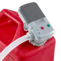 DeWay Fuel Transfer Pump for Gas Can with Precision Auto-Shutoff Nozzle | Fast 2.4GPM Flow Rate, Long 51” Hose, 4 AA Battery Power & 3 Fuel Adapters for Gasoline, Kerosene, Diesel & Non-Potable Water