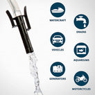 Deway Stick Pump w/ Auto-Stop - 2.4 GPM, D Battery (Black)