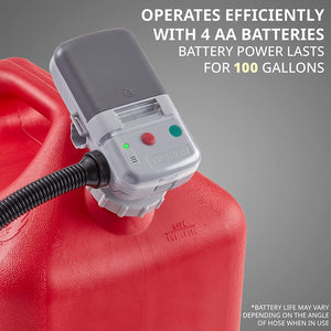 Deway Gas Can Pump w/ Hand Trigger Nozzle - 2.3 GPM, AA Battery