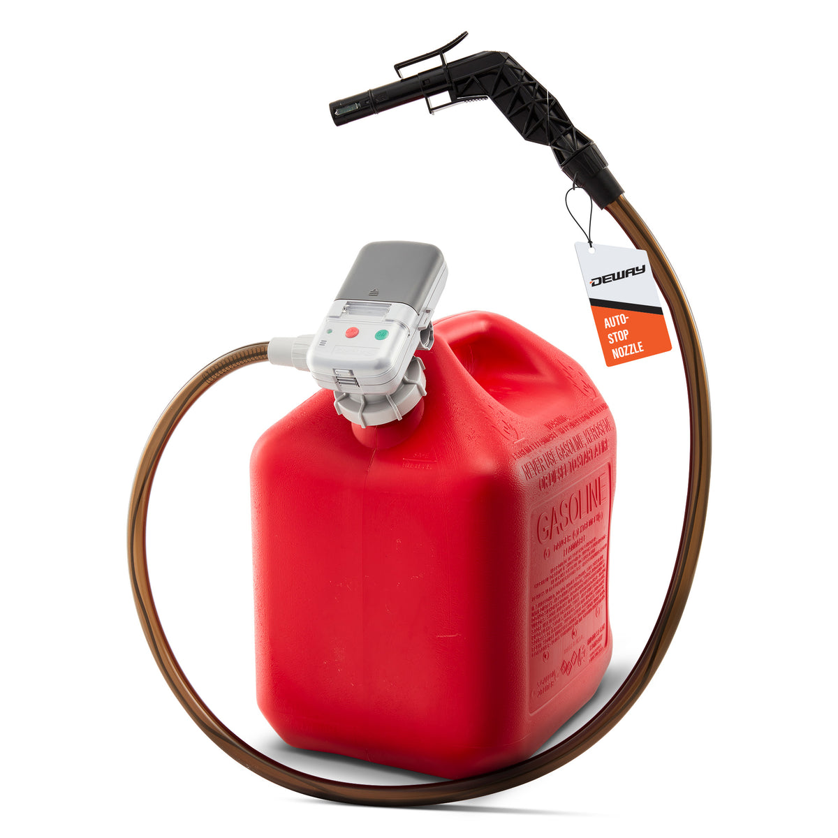 Gas Can Pump w/ Auto-Stop Nozzle & PVC Hose