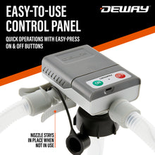 Load image into Gallery viewer, DeWay Gas Can Fuel Transfer Pump w/Auto Stop &amp; Beep | Fast 3.8 GPM Flow Rate, 51” Hose, Storage Bag &amp; 3 Can Adapters for Gasoline, Kerosene, Diesel &amp; Non-Potable Water | USB-C Cable &amp; Battery Power
