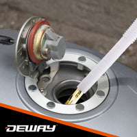 DeWay Gas Can Fuel Transfer Pump | Ultra Fast 3.8 GPM Flow Rate, Long 51” Hose, Storage Bag & 3 Can Adapters for Gasoline, Kerosene, Diesel & Non-Potable Water | USB-C Cable or Battery Power