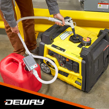 Load image into Gallery viewer, DeWay Gas Can Fuel Transfer Pump with Trigger Nozzle | Fast 3.8 GPM Flow Rate, 51” Hose &amp; 3 Can Adapters for Gasoline, Kerosene, Diesel &amp; Non-Potable Water | USB-C Cable or Battery Power
