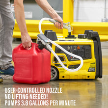 Load image into Gallery viewer, DeWay Gas Can Fuel Transfer Pump with Trigger Nozzle | Fast 3.8 GPM Flow Rate, 51” Hose &amp; 3 Can Adapters for Gasoline, Kerosene, Diesel &amp; Non-Potable Water | USB-C Cable or Battery Power
