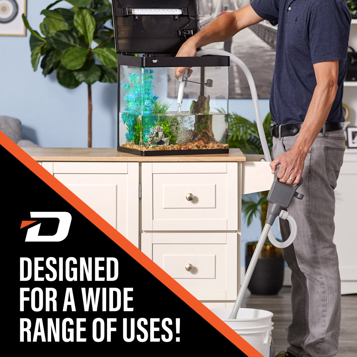 Deway Automatic Fuel Transfer Pump with Auto-Stop and Beep, Powerful AA Battery Powered with USB-C Power Option, 51" Extra Long Hose Fits All Size Cans, Portable Pump Transfers at 3.8 Gal/Minute