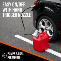 Gas Can Pump w/ Hand Trigger Nozzle & PVC Hose