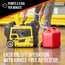 Load image into Gallery viewer, Deway Automatic Fuel Transfer Small 15 Inch Pump with Auto-Stop, Powerful D Battery Powered, 39 Inch Extra Long Hose, Portable Liquid Pump Transfers Gasoline, Water &amp; More - 2.4 Gal/Minute
