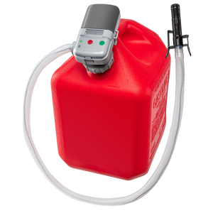 Automatic Battery-Operated 2.4 GPM (9.2 LPM) Transfer Pump with Built-In Fuel Can Adapter and Longer Hose